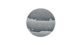 YAGUA Round | Round Botanical Silk Grey Rug by BRABBU