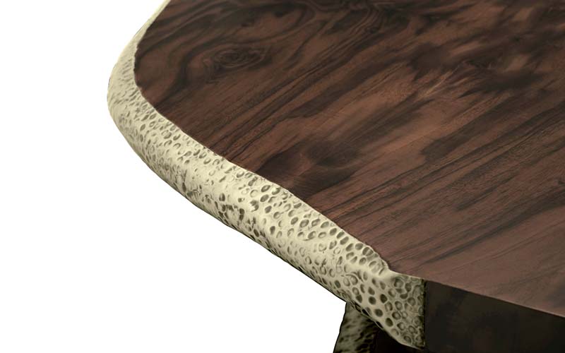 LATZA | Wood Round Modern Centre Table by BRABBU