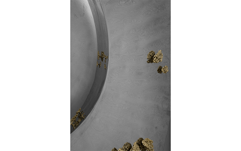 SAYA | Round Silver Wall Mirror by BRABBU