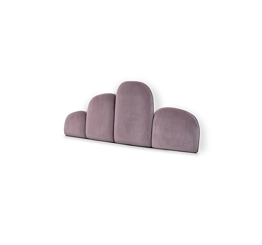 IRAYA | Modern Velvet Headboard by BRABBU
