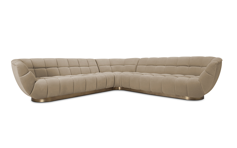 ESSEX Corner Sofa | Velvet Corner Sofa by BRABBU