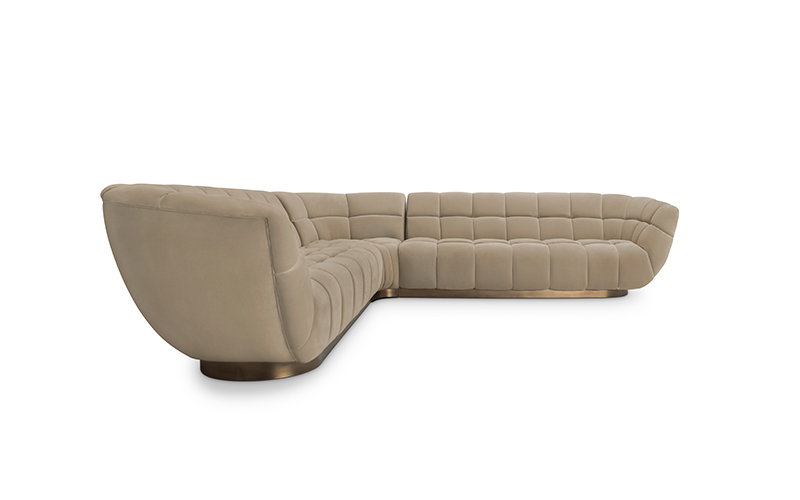 ESSEX Corner Sofa | Velvet Corner Sofa by BRABBU