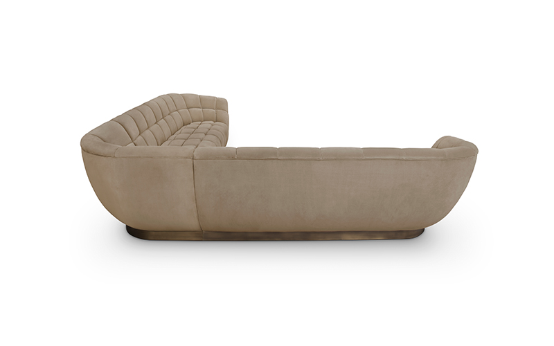 ESSEX Corner Sofa | Velvet Corner Sofa by BRABBU