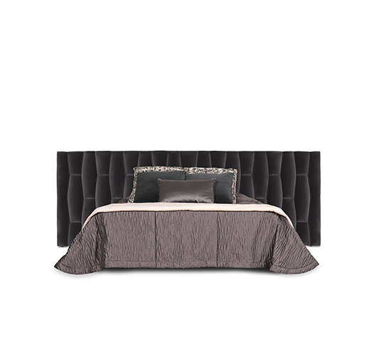 VIME | Contemporary Velvet Headboard by BRABBU