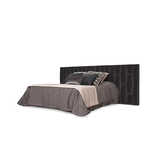 VIME | Contemporary Velvet Headboard by BRABBU
