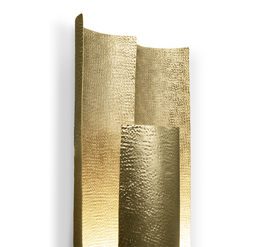 AURUM XL | Long Gold Wall Light Modern Design by BRABBU