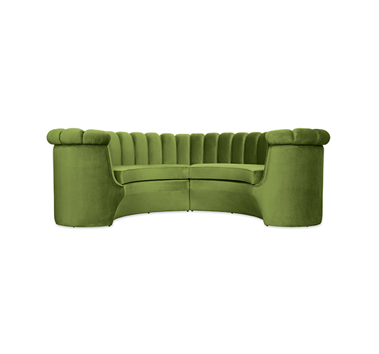 HERA Dining Sofa | Velvet Dining Sofa by BRABBU