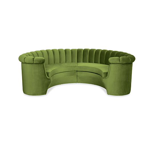 HERA Dining Sofa | Velvet Dining Sofa by BRABBU