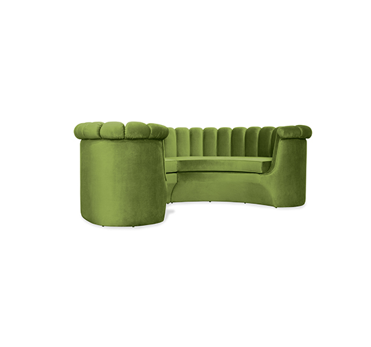 HERA Dining Sofa | Velvet Dining Sofa by BRABBU