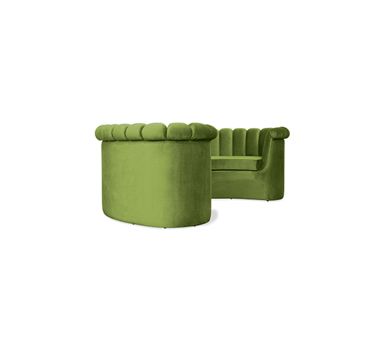 HERA Dining Sofa | Velvet Dining Sofa by BRABBU