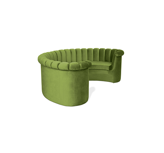 HERA Dining Sofa | Velvet Dining Sofa by BRABBU