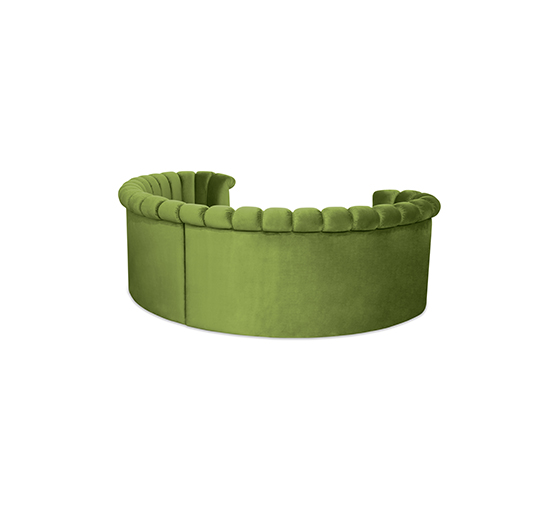 HERA Dining Sofa | Velvet Dining Sofa by BRABBU