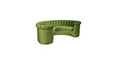 HERA Dining Sofa | Velvet Dining Sofa by BRABBU