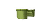 HERA Dining Sofa | Velvet Dining Sofa by BRABBU