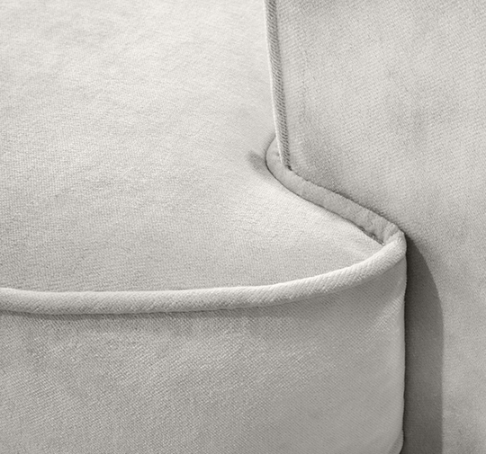 PEARL Round Three Sofa | Velvet Round Sofa by BRABBU