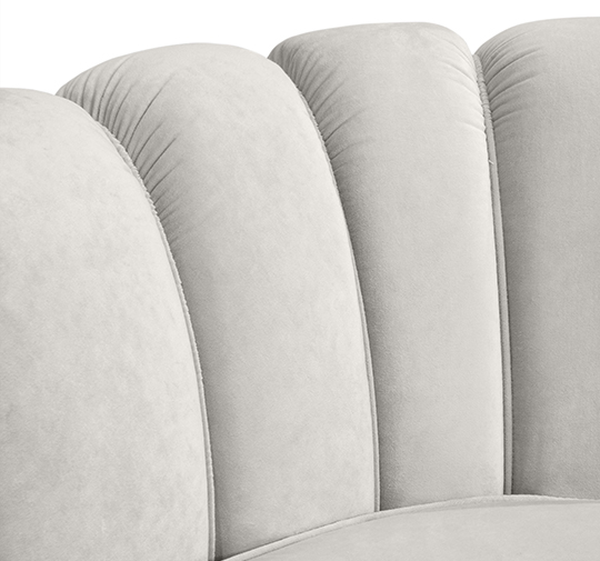 PEARL Round Three Sofa | Velvet Round Sofa by BRABBU