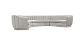 PEARL Round Three Sofa | Velvet Round Sofa by BRABBU