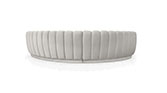 PEARL Round Three Sofa | Velvet Round Sofa by BRABBU