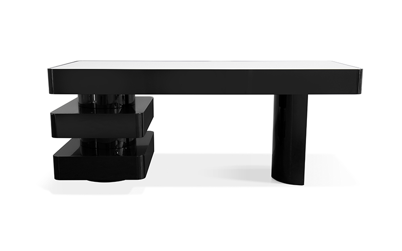 SHINTO | Black and White Modern Desk by BRABBU