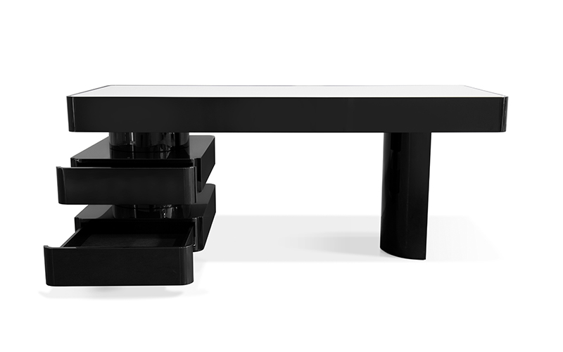 SHINTO | Black and White Modern Desk by BRABBU
