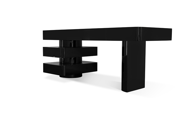 SHINTO | Black and White Modern Desk by BRABBU