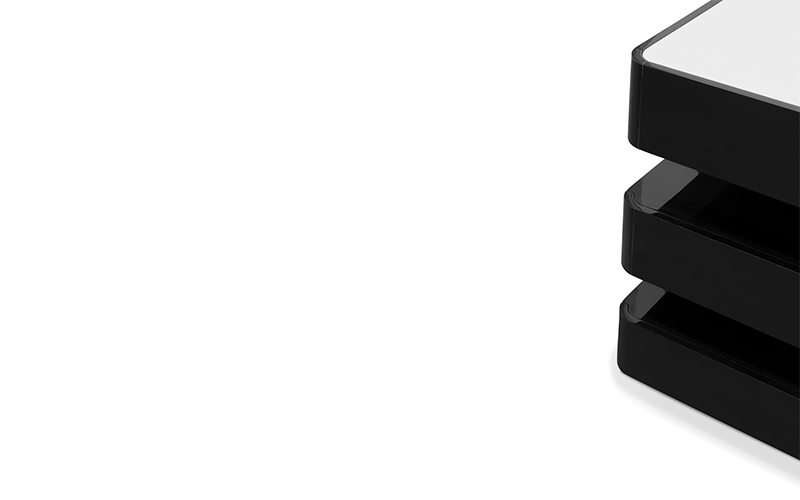 SHINTO | Black and White Modern Desk by BRABBU
