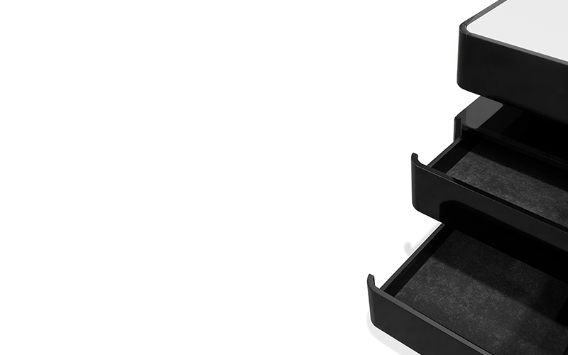 SHINTO | Black and White Modern Desk by BRABBU
