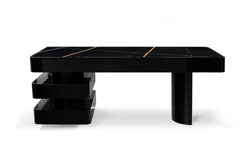 SHINTO | Black and White Modern Desk by BRABBU