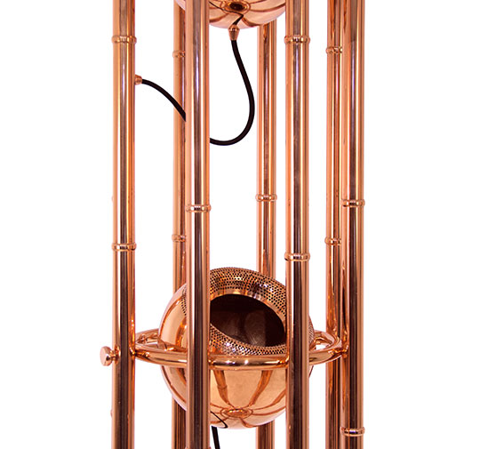 KENDO | Contemporary Copper Floor Light by BRABBU