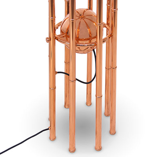 KENDO | Contemporary Copper Floor Light by BRABBU