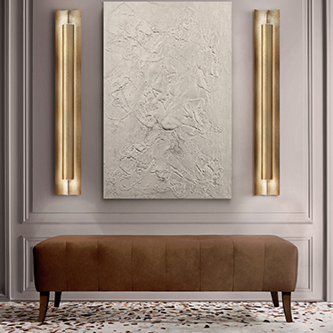 Modern Entryway with Naj Bench and Aurum Wall XL