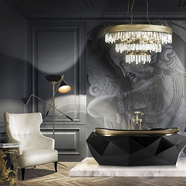 Modern Bathroom with Darian Bathtub by Maison Valentina