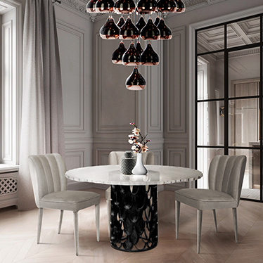 Modern Dining Room with Koi Dining Table and Dalyan Dining Room