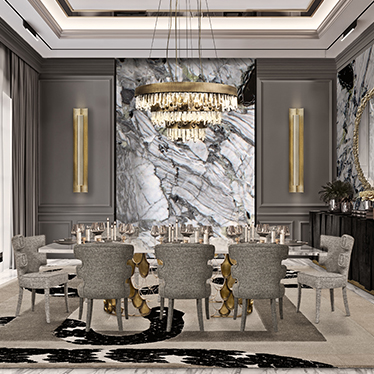 BB_KOI_II_Dining_Table_GAIA_Dining_Chair_NAICCA_Chandelier_AURUM_Wall_Light
