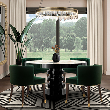 BB_SHINTO_Round_Dining_Table_NAICCA_Suspension_Light_ BOURBON_Dining_Chair