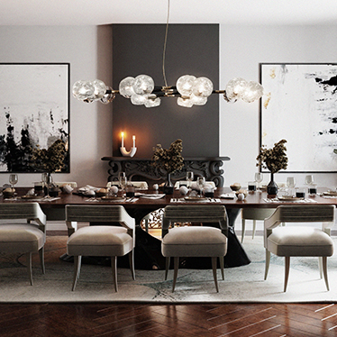 BB_PLATEAU_II_Dining_Table_HORUS_Suspension_Lights_OKA_Dining_Chair