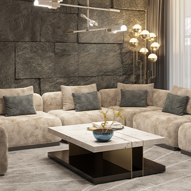 BOHOL MODULAR SOFA, LALLAN CENTER TABLE