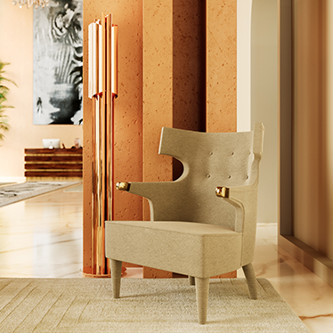 Sika Armchair, Cyrus Floor Light