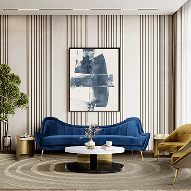 HERMES SOFA, MALAY ARMCHAIR, LALLAN CENTER TABLE, ARDARA CONSOLE