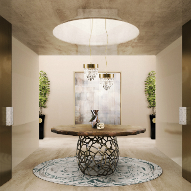 Halls and entryways are such and important part of your house interior design. If having the right proportion of luxury and warmness, your guests will not resist to the entire decor. APIS Dining Table is the fundamental element gathering all the textures 